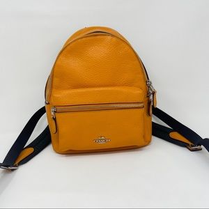 Coach mini leather backpack